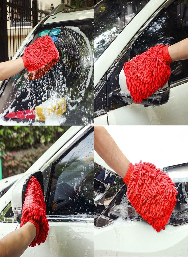 Dropware Large Microfiber Double Sided Dusting Cleaning Glove for Home Office Kitchen Hotel, Free Size, Multicolor - Pack of 2 - Image 4